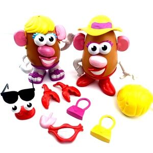 Mrs. Potato Head Toys Lot of 2 Children Kids Accessory 30pc Hasbro Parts